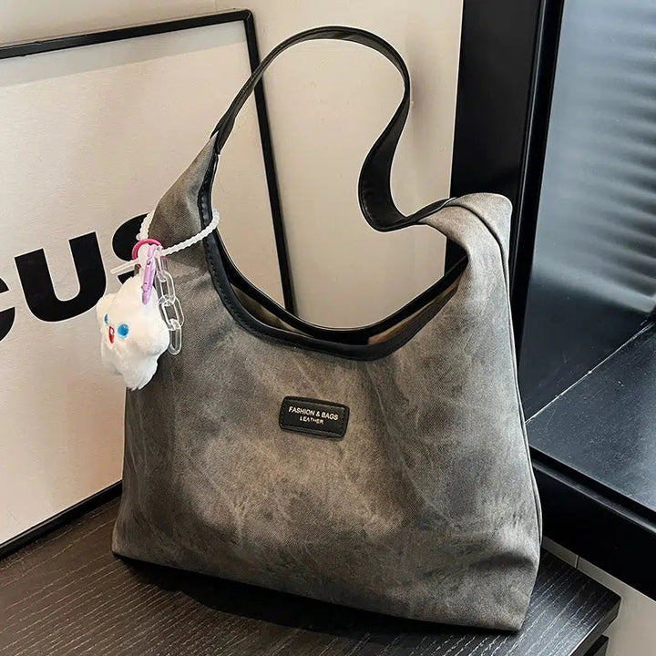 Star Plushie Denim Shoulder Bag