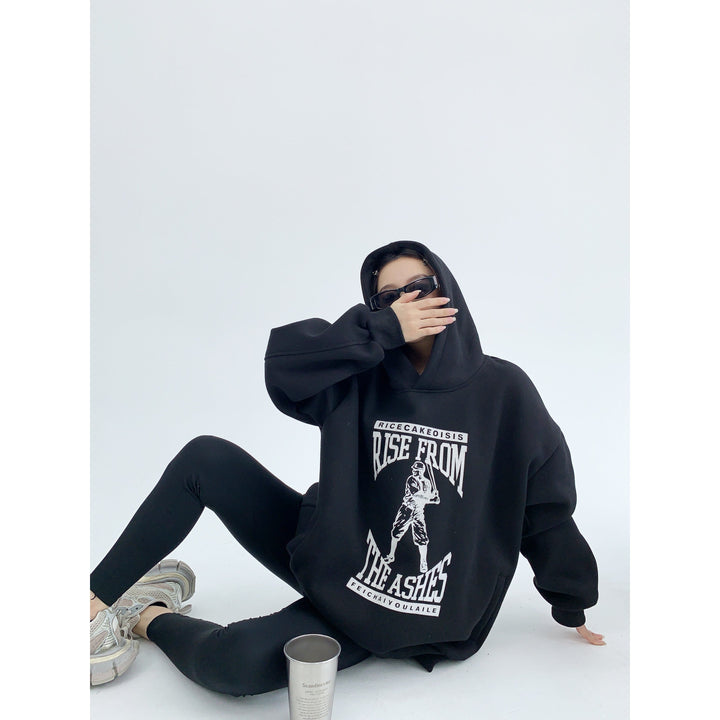 Statement Print Oversized Graphic Hoodie