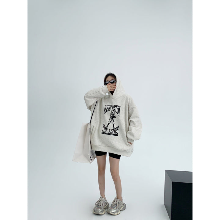 Statement Print Oversized Graphic Hoodie