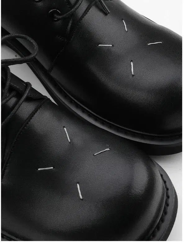 Stitching Design Black Dress Shoes