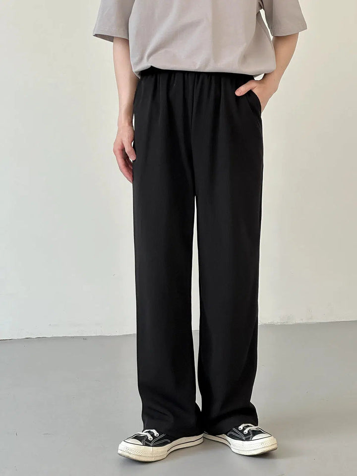 Straight Drape Knitted Pants