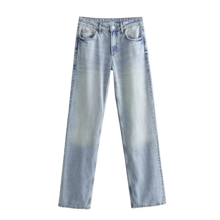 Straight Leg Denim Pants