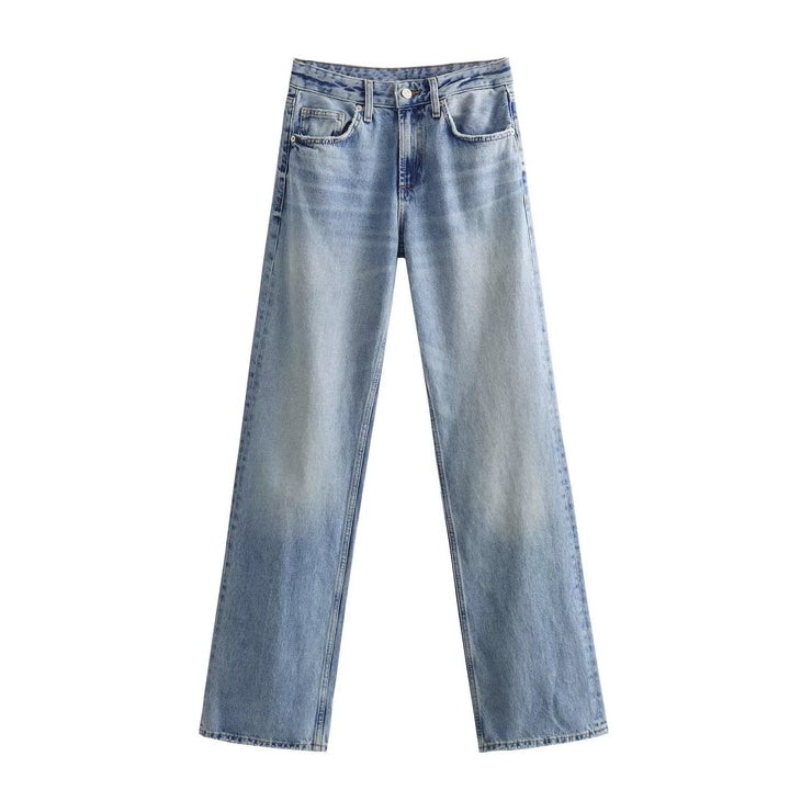 Straight Leg Denim Pants