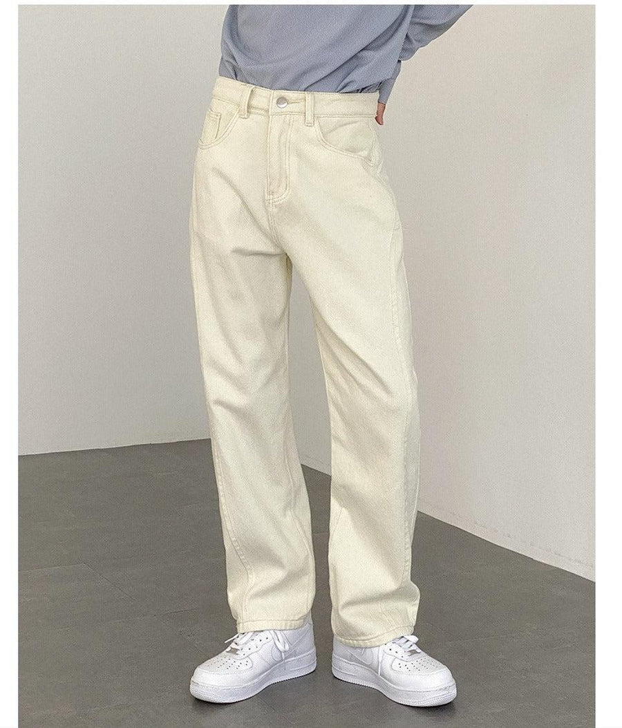 Straight White Casual Pants