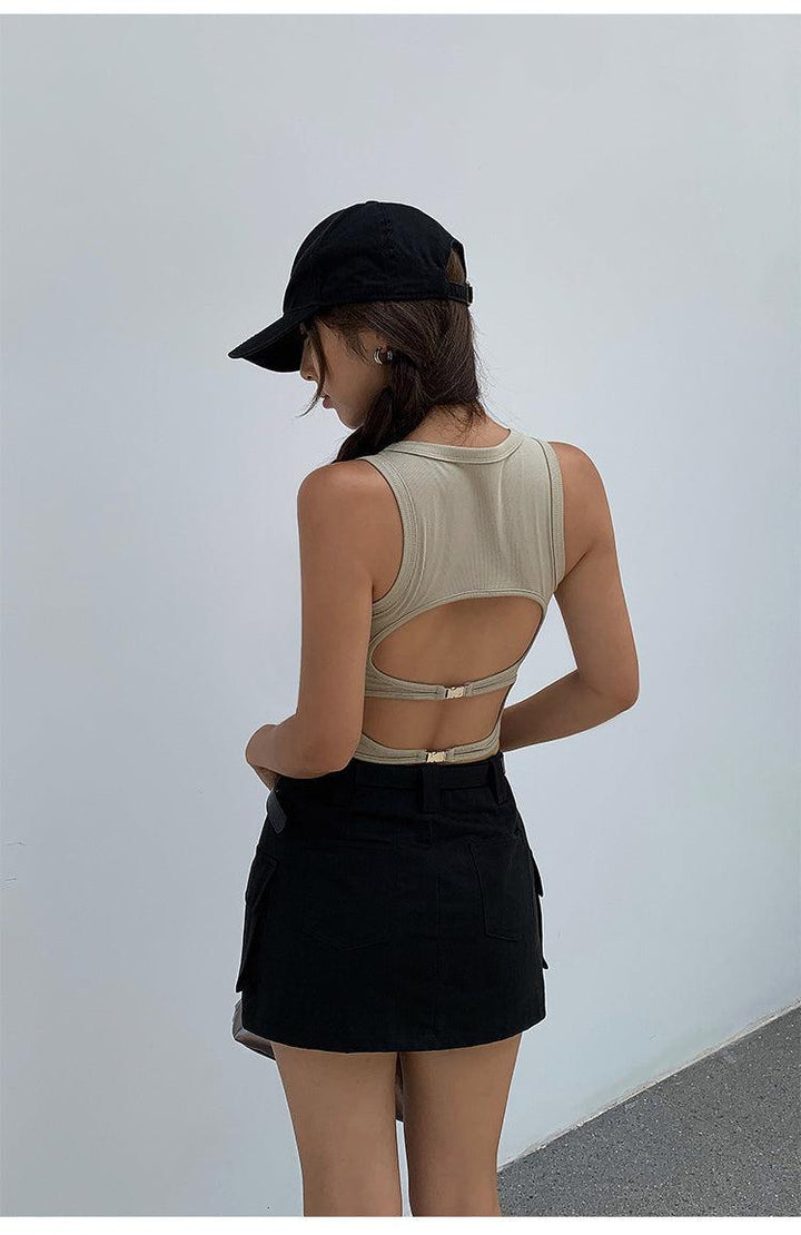 Stretch Backless Tank Top