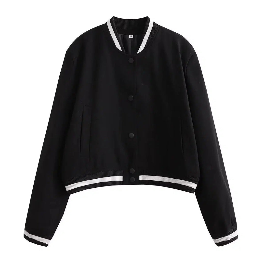 Stripe Trim Bomber Jacket