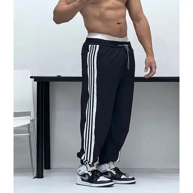 Striped Athletic Casual Pants