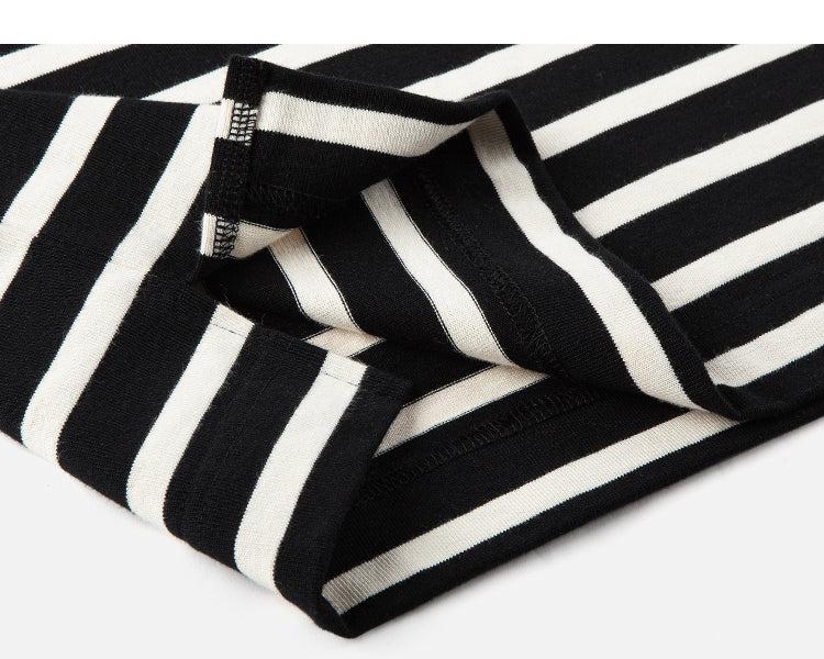 Striped Drop Shoulder Polo Shirt