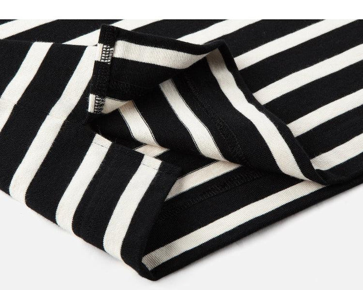 Striped Drop Shoulder Polo Shirt