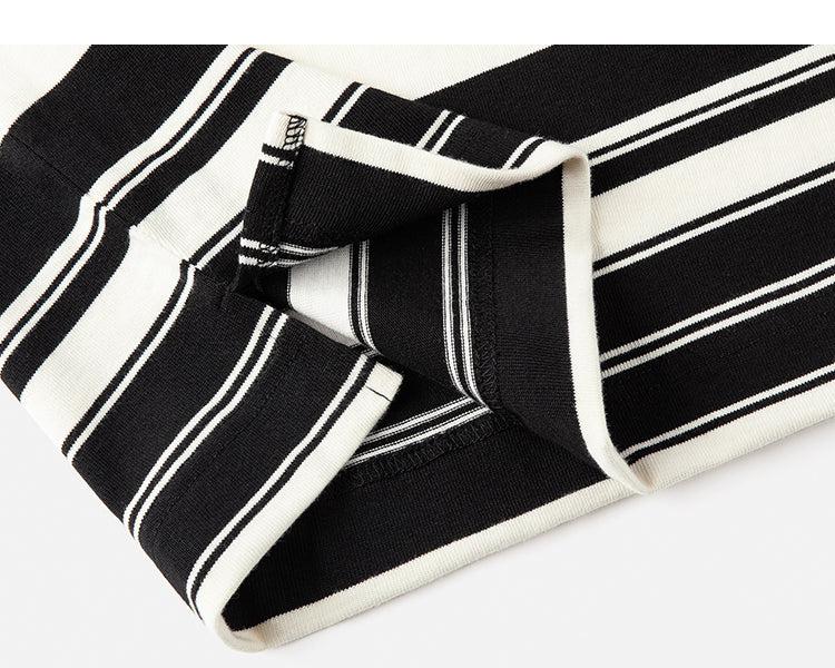 Striped Long Sleeve Polo Shirt