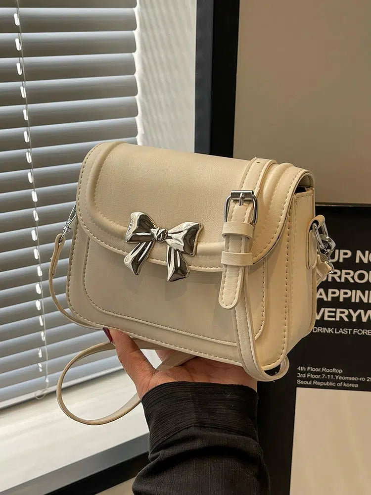 Stylish Bow Accent Crossbody Bag