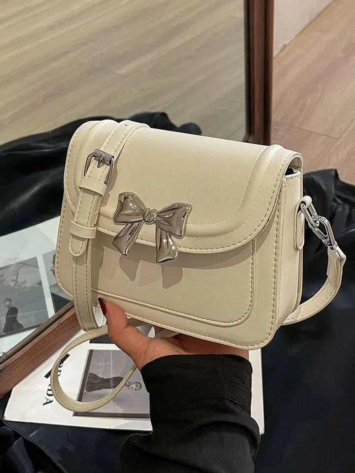 Stylish Bow Accent Crossbody Bag