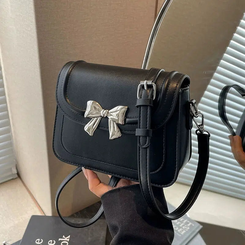 Stylish Bow Accent Crossbody Bag