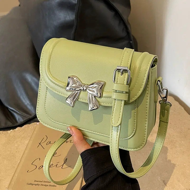 Stylish Bow Accent Crossbody Bag