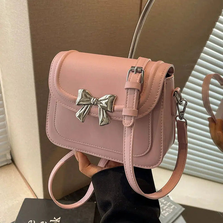 Stylish Bow Accent Crossbody Bag