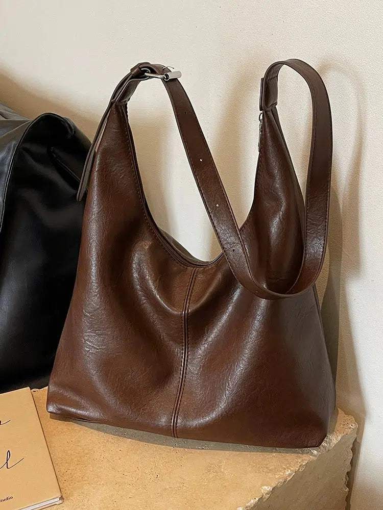 Stylish Large Leather Tote Bag