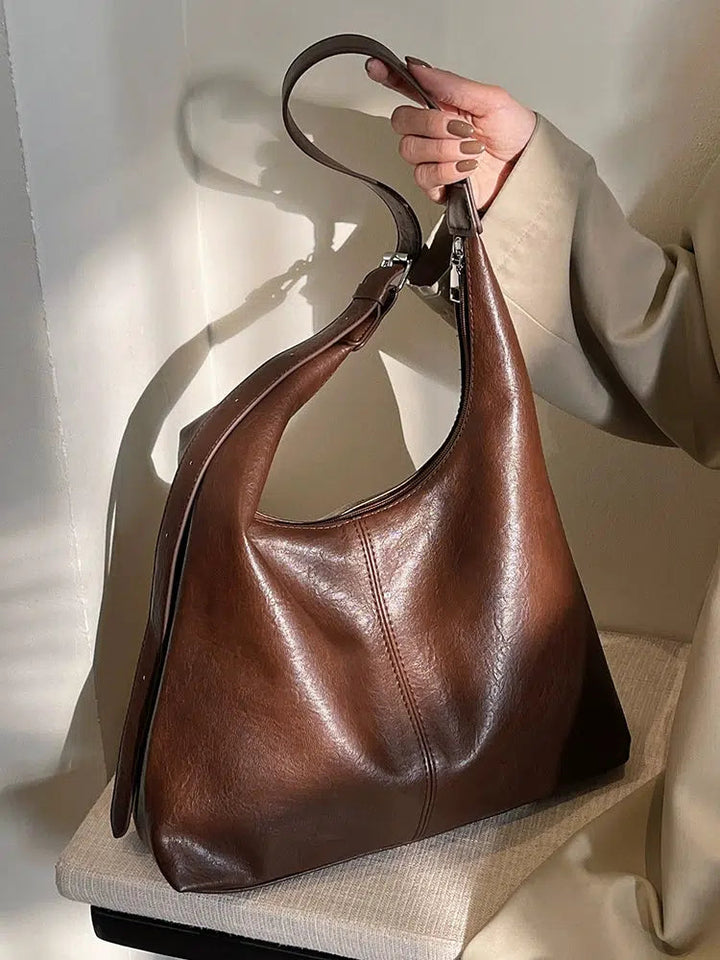 Stylish Large Leather Tote Bag