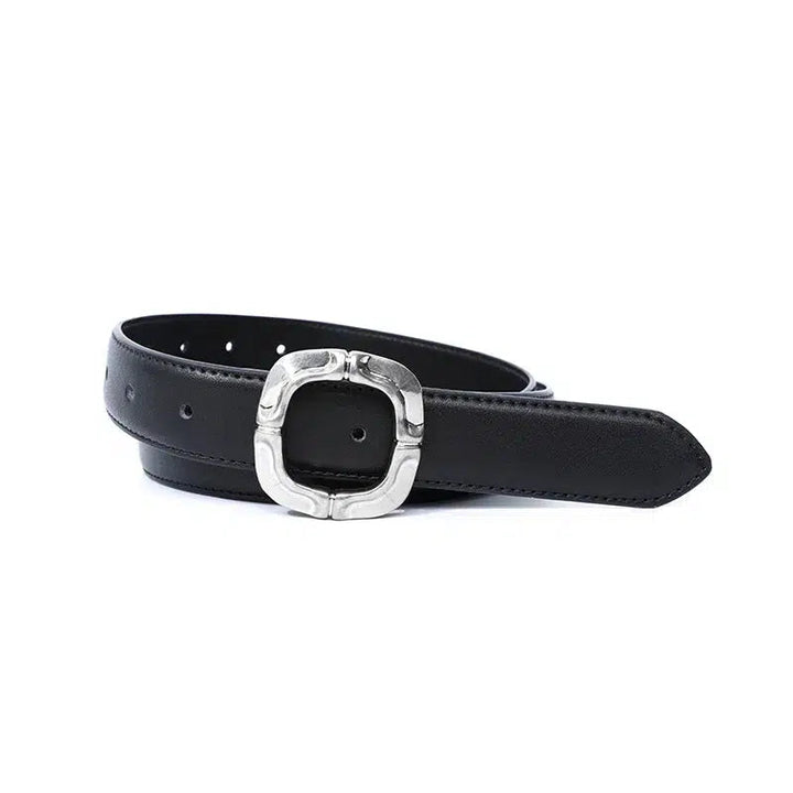 Stylish Leather Belts with Decorative Buckles