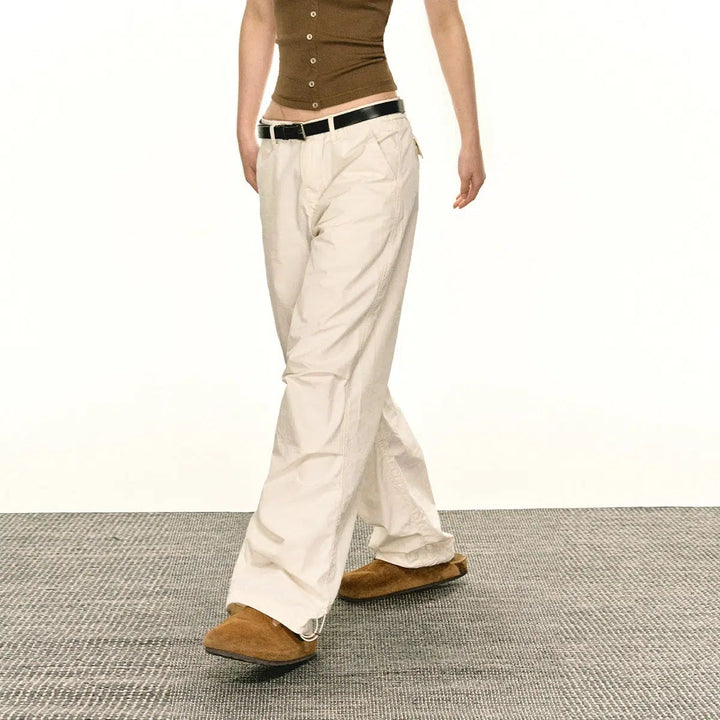 Stylish Mid-Rise Lightweight Fabric Cargo Pants