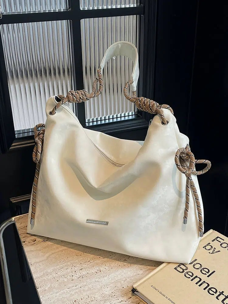 Stylish Rope Handle Shoulder Bag