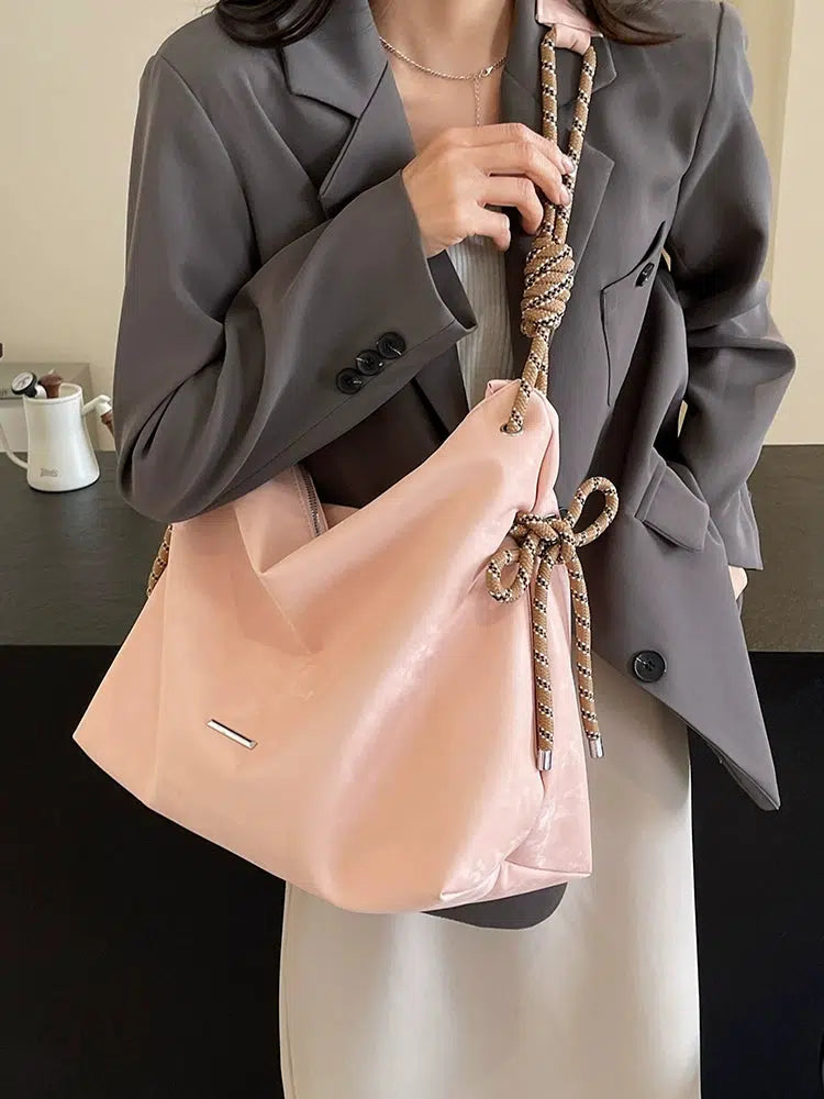 Stylish Rope Handle Shoulder Bag