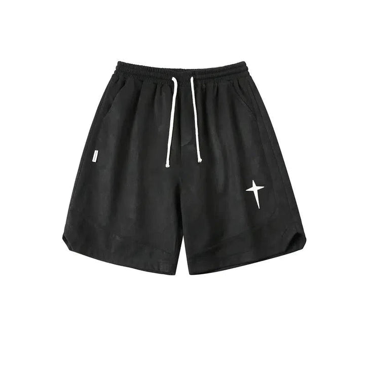 Suede Drawstring Shorts