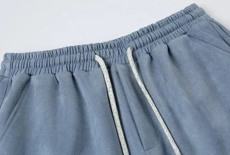 Suede Drawstring Shorts