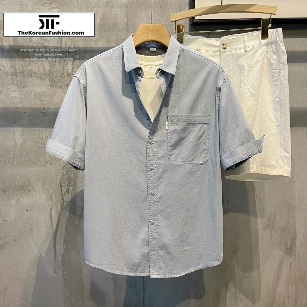 Summer Lapel Short-Sleeve Shirt