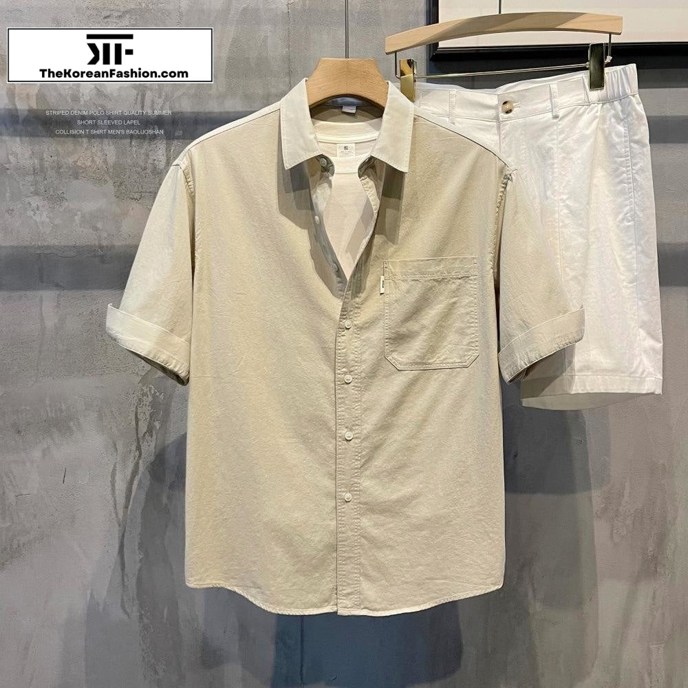 Summer Lapel Short-Sleeve Shirt