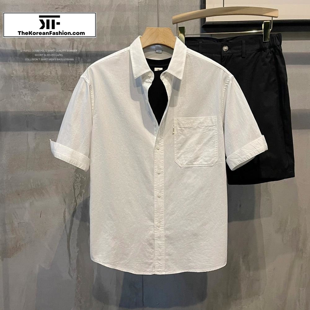 Summer Lapel Short-Sleeve Shirt