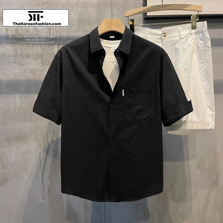 Summer Lapel Short-Sleeve Shirt