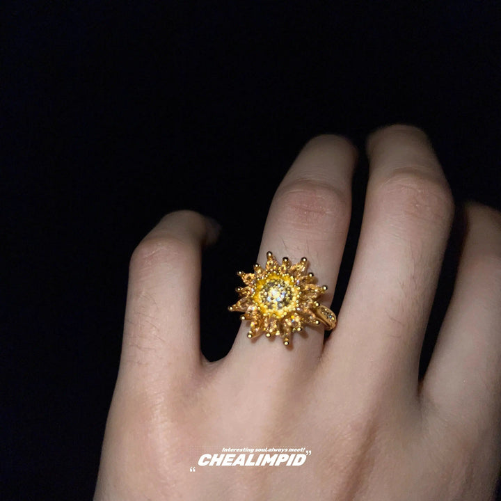 Sunflower Sparkle Ring