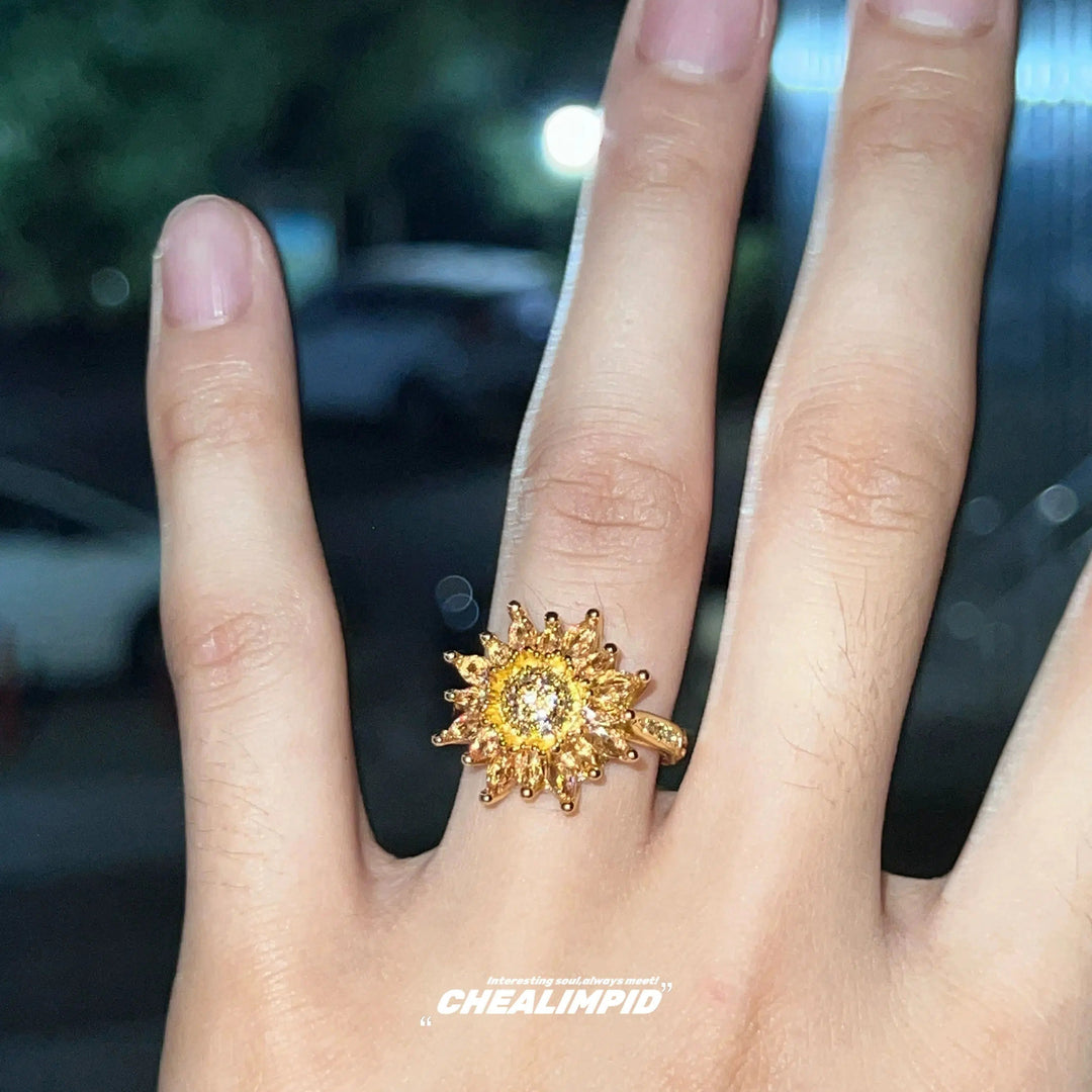 Sunflower Sparkle Ring