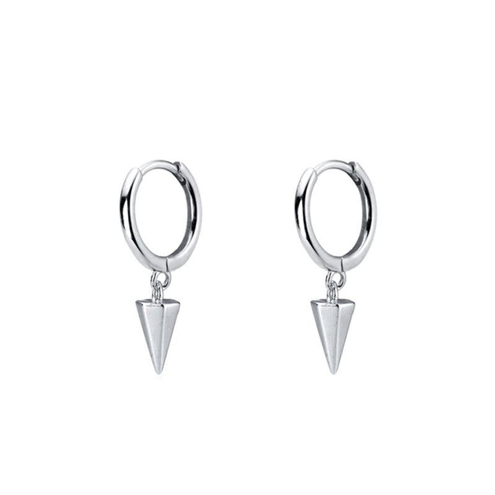 Tapered Drop Hoop Earrings