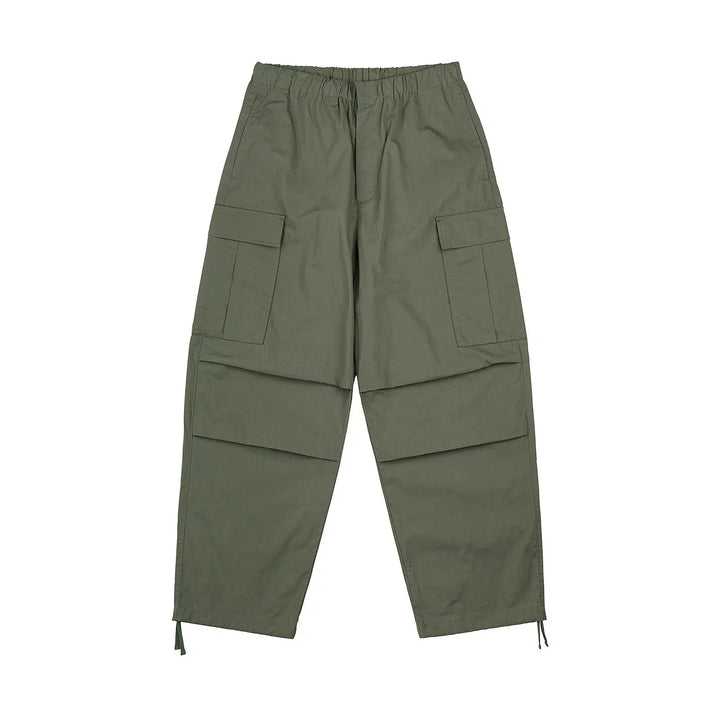 Tapered Elastic Waist Cargo Pants