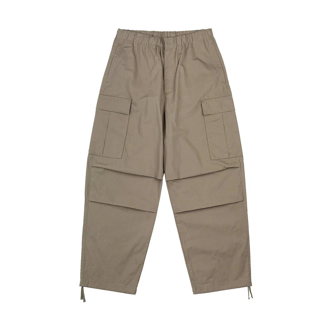 Tapered Elastic Waist Cargo Pants