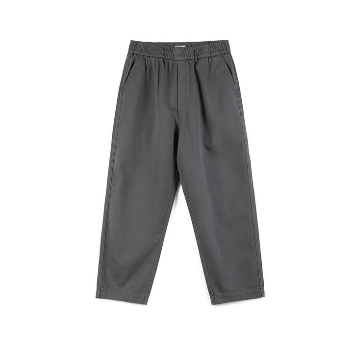 Tapered Elastic Waist Washed Pants