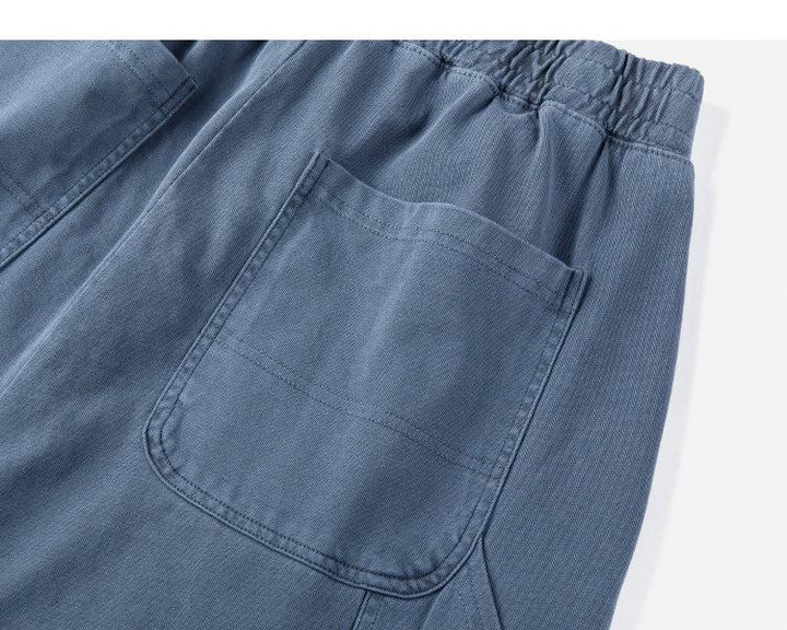 Tapered Washed Multi-pocket Pants