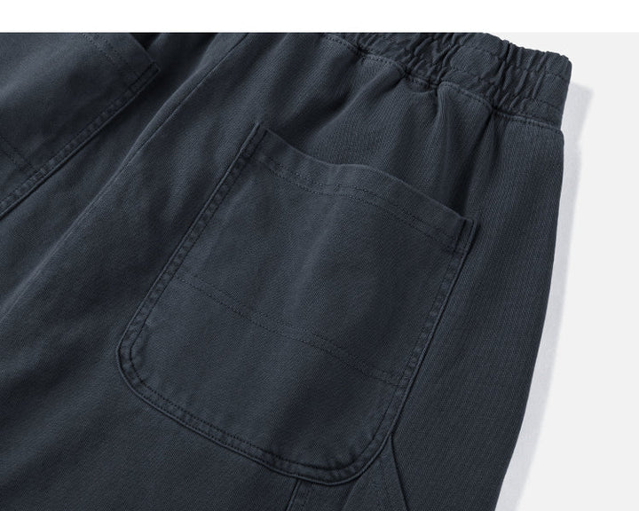 Tapered Washed Multi-pocket Pants