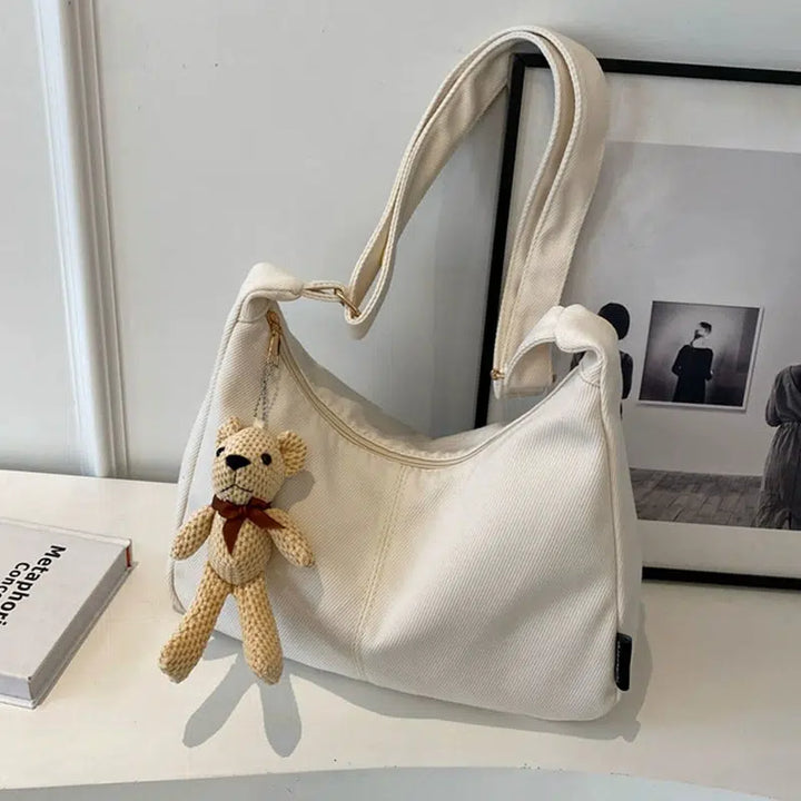 Teddy Bear Charm Shoulder Bag