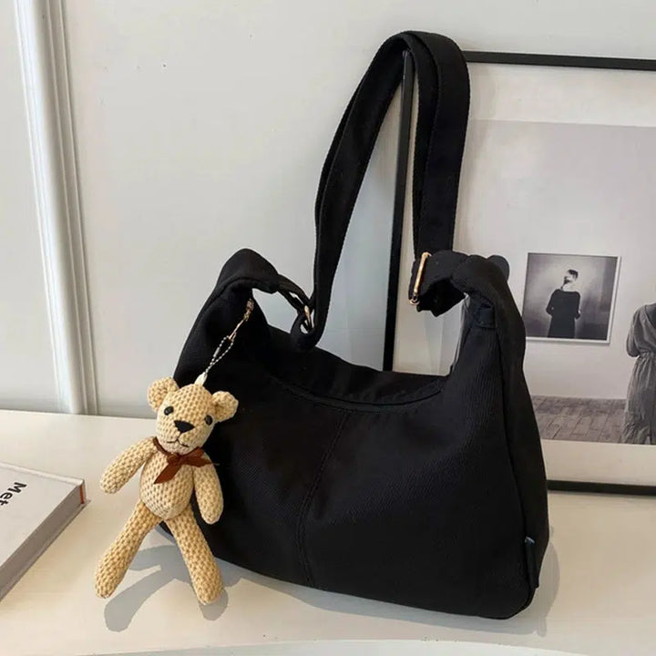 Teddy Bear Charm Shoulder Bag