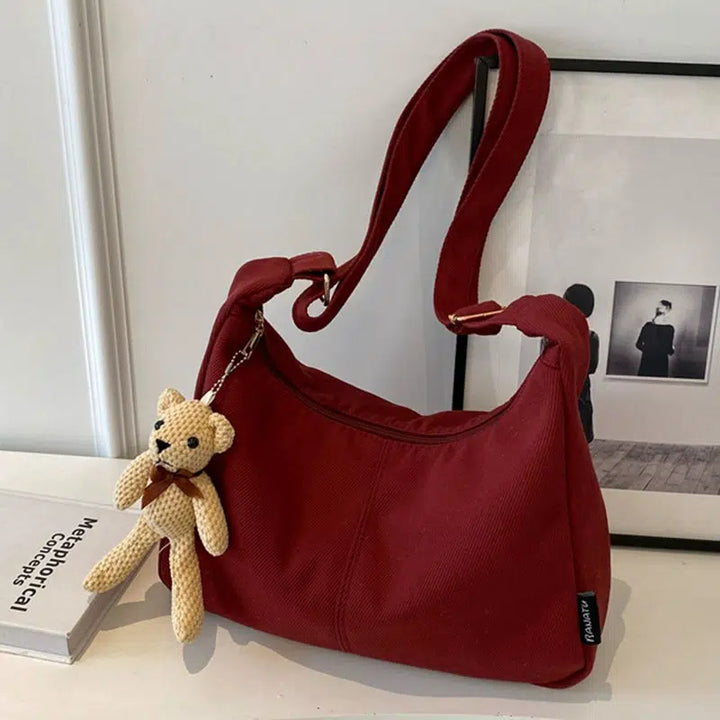 Teddy Bear Charm Shoulder Bag