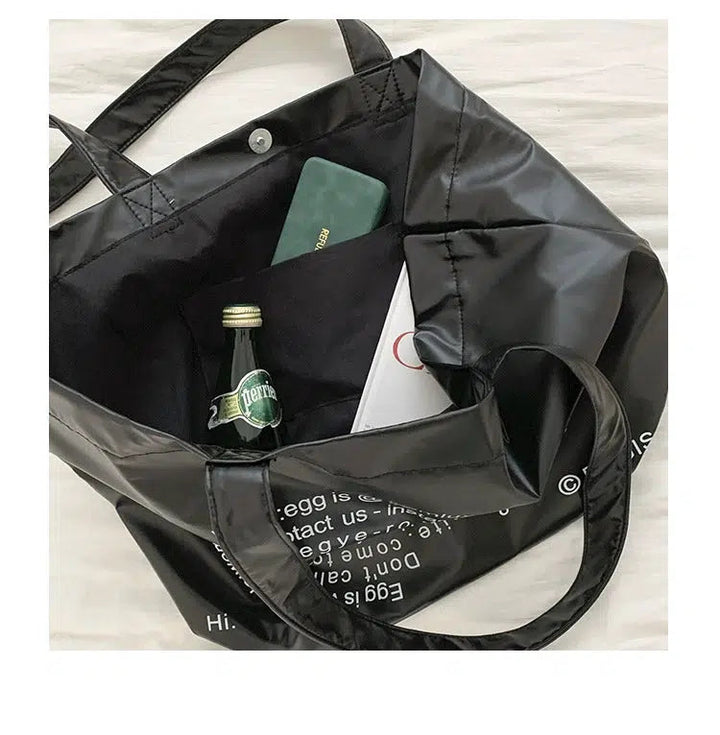 Text Design Canvas Tote Bag