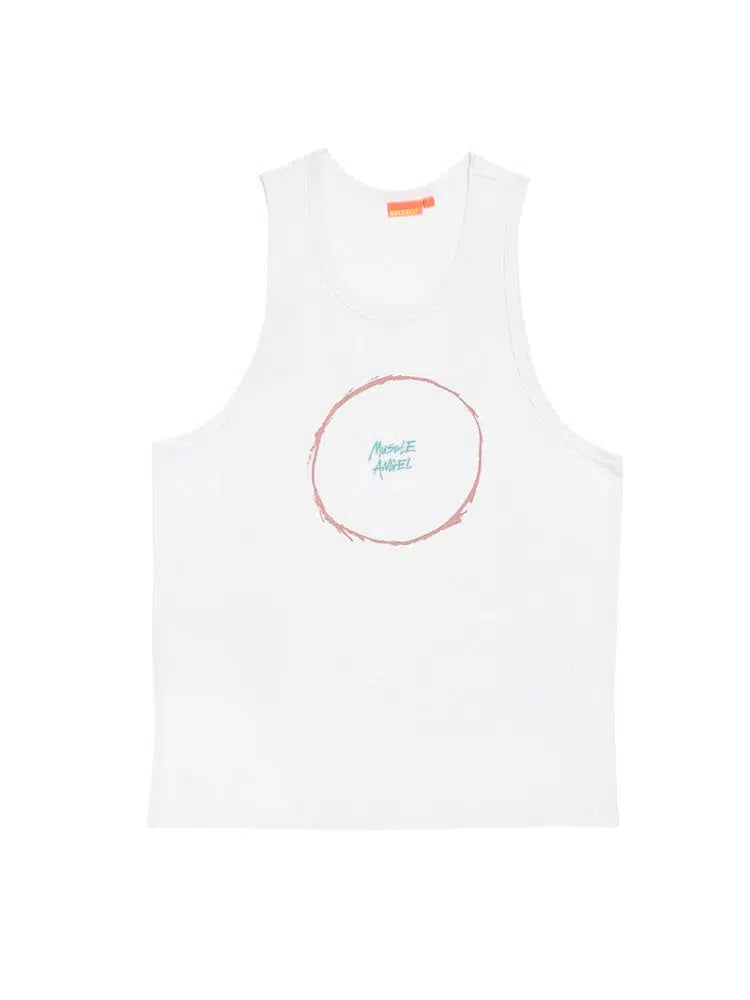 Text Graphic Print Vest