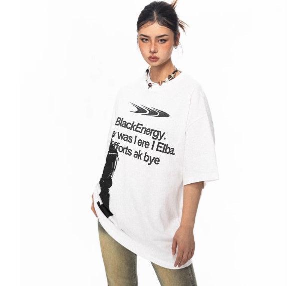 Text Portrait Print T-shirt