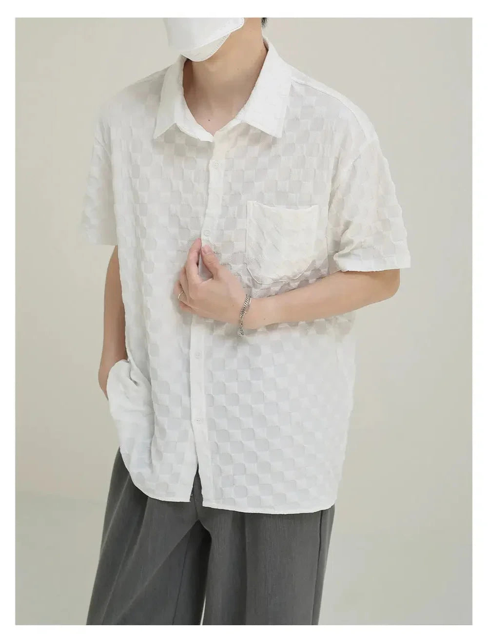 Textured Short Sleeve Shirt