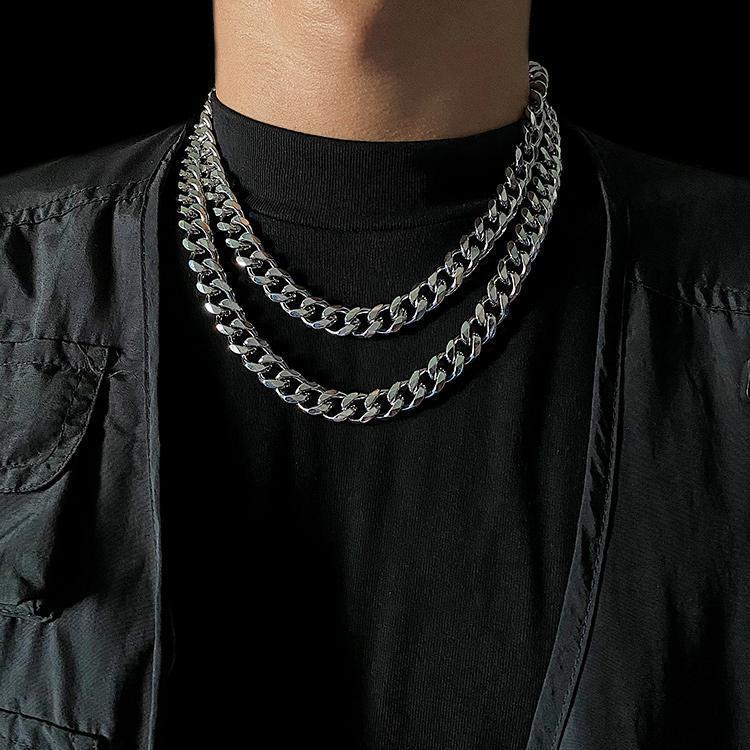 Thick Cuban Chain Necklace & Bracelet