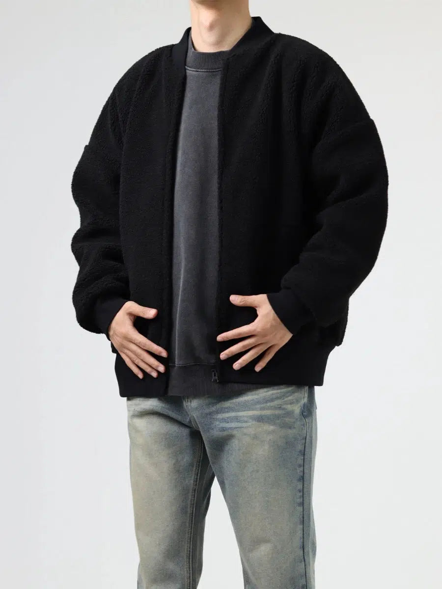 Thickened Polar Fleece Baseball Jacket