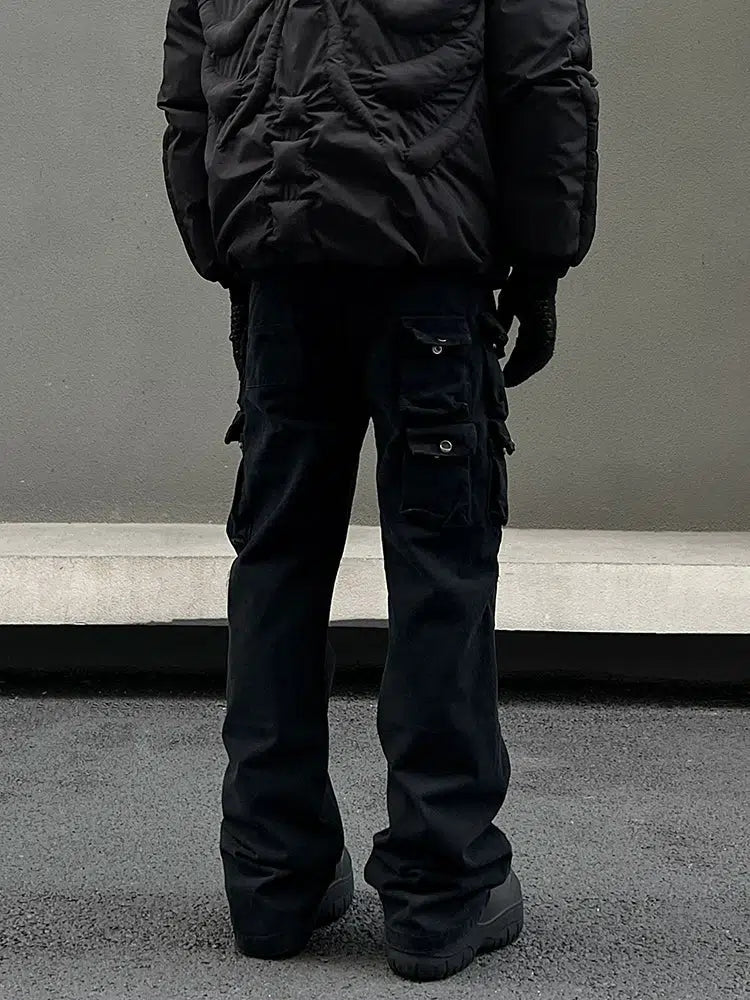 Three-dimensiona Multi-pocket Cargo Jeans