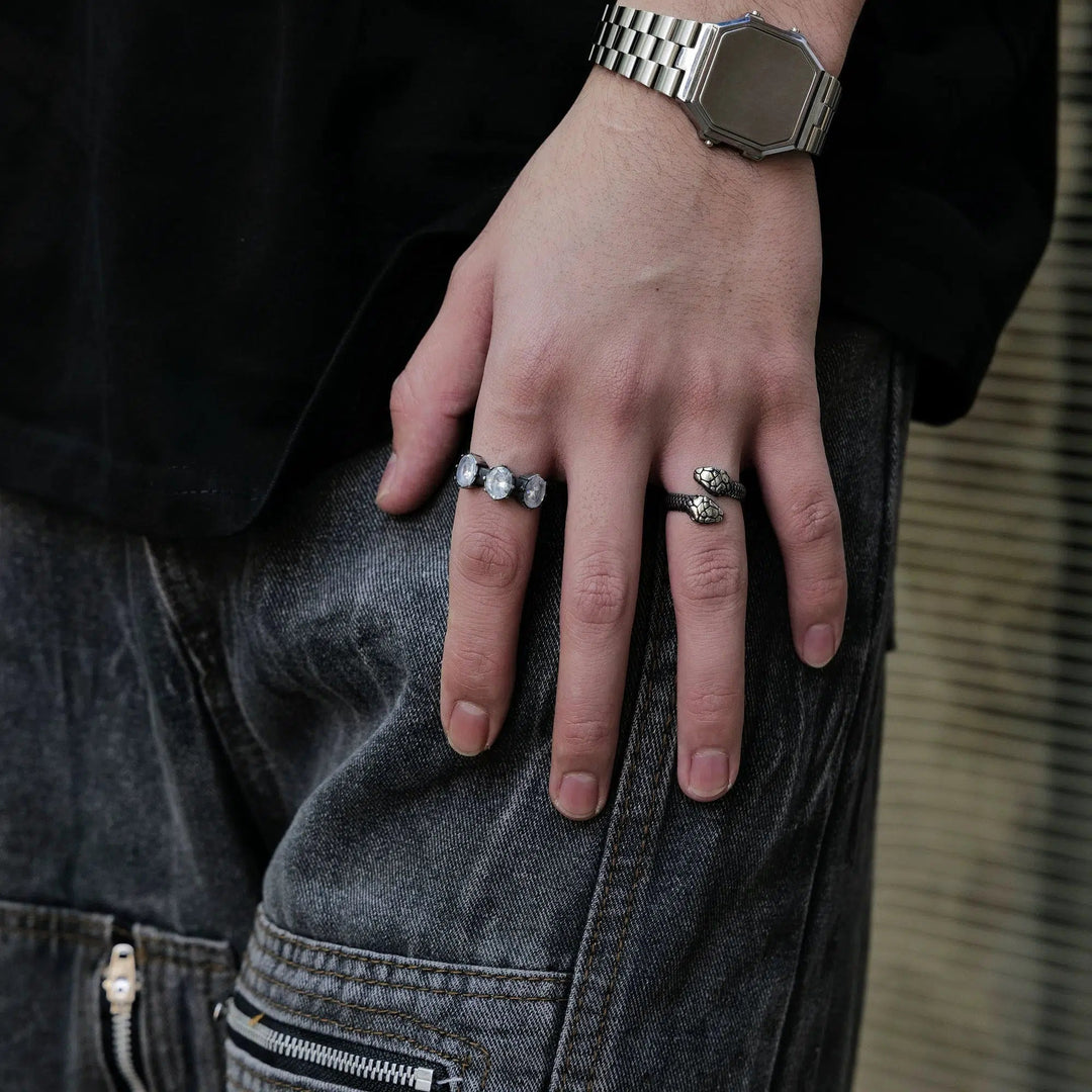 Three-eyed Zircon Ring